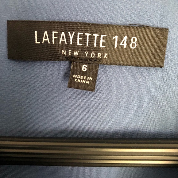 Lafayette Blue Front Zipper Dress - Picture 4 of 7